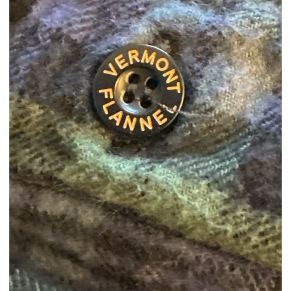 The Vermont Flannel Co Hooded Flannel Pullover Men Size Large Hood Green Plaid - Picture 7 of 9